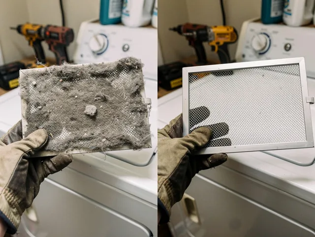 Professional lint trap cleaning by Willoughby Dryer Vent Cleaning in Willoughby