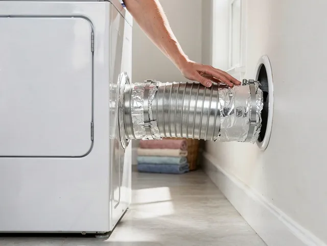 Professional dryer vent hose installation by Willoughby Dryer Vent Cleaning in Willoughby