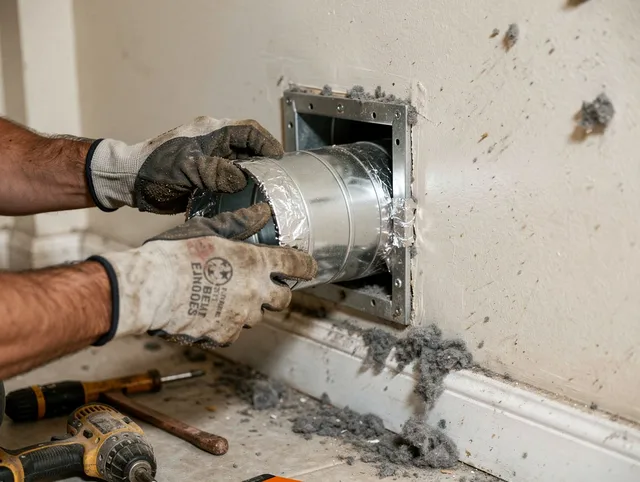 Professional dryer vent repair and installation by Willoughby Dryer Vent Cleaning in Willoughby
